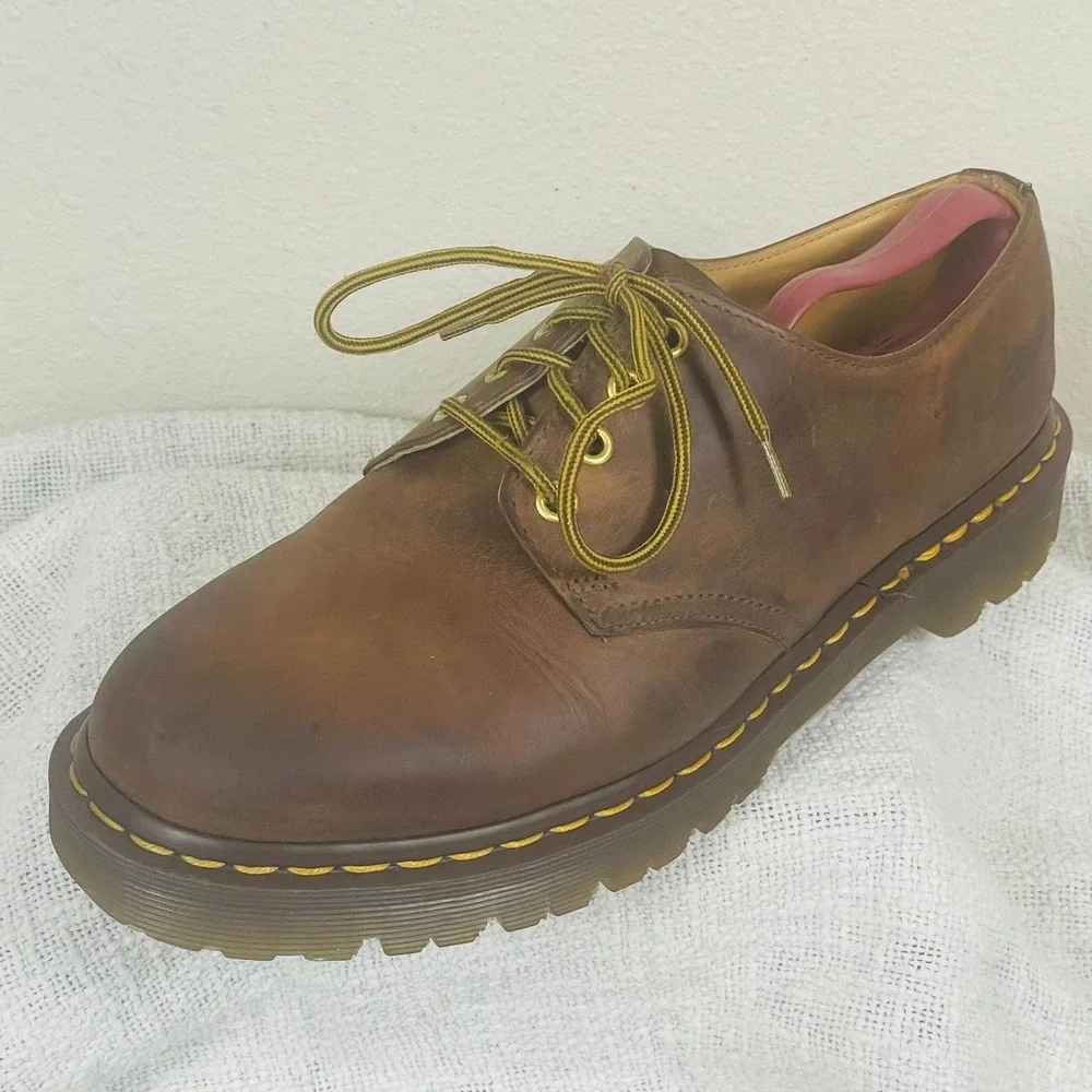 Dr Martens 1561 Mens US 10 UK 9 Brown Crazy Horse Leather Oxford England VTG Y2K